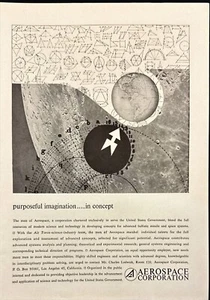 Aerospace Corp Space Systems Moon Landing Vintage Print Ad 1962 - Picture 1 of 3