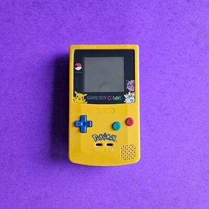 Nintendo Game Boy Color Pokemon Pikachu Edition 👾 CGB-001 GBC RESTORED NEW BODY - Picture 1 of 3