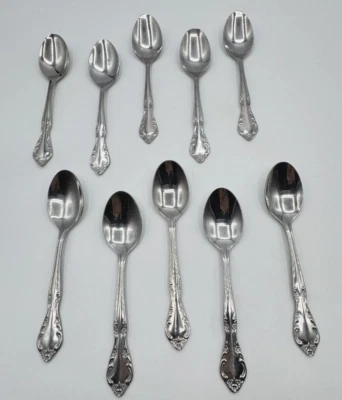 Lote de 10 cucharaditas Estia Cascade acero inoxidable Corea 6" Foto 1 de 4