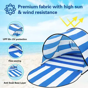 Pop Up Beach Tent UV Tarp Sun Shade Shelter Canopy Tent Outdoor Camping Hiking - Picture 1 of 10