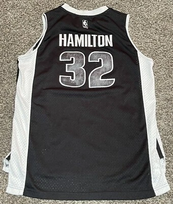 Camiseta deportiva para hombre pequeña Reebok Detroit Pistons Youth XL Richard Hamilton negra rara Foto 1 de 3