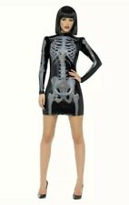 Fever Miss Whiplash Skeleton Fancy Dress Costume Halloween Large 16 - 18