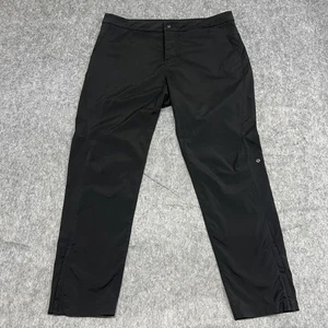 Lululemon Pants Mens 40 Black Water Repellent Drawstring Athletic Zipper Hem - Picture 1 of 12