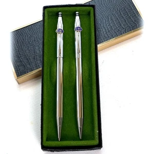 Federkiel CBI Stift und Bleistift Set gebraucht, nie benutzt silberfarben Vintage - Bild 1 von 4