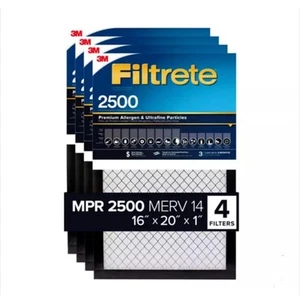 Paquete de 4 filtros de aire 3M Filtrete 2500, 16x20x1 NUEVO - Imagen 1 de 1