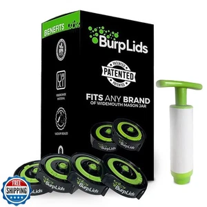 Tapas de tarro de albañil de boca ancha para curar, cosechar, fermentar, enlatar. Aspiradora - Imagen 1 de 5