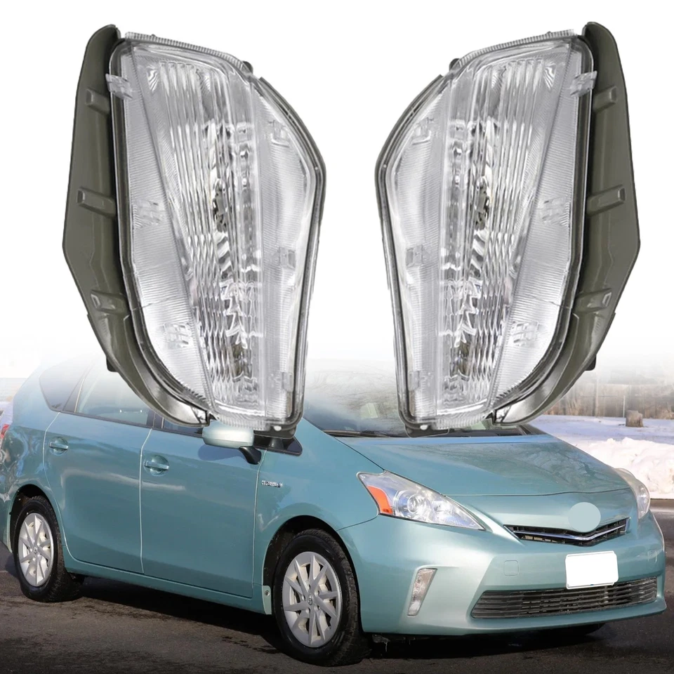2 peças lâmpadas de neblina de luz de seta adequadas para 2012 2013 2014 Toyota Prius V 12 13 14 - Imagem 1 de 4