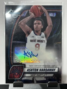 2025 Topps Chrome U Ashton Hardaway #93 Black Wave Auto Saint Mary's - Imagen 1 de 2