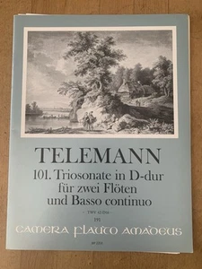 Telemann ~ 101.Triosonate D dur für 2 Flöten und Basso continuo - Picture 1 of 2