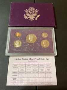 1989-S US MINT PROOF SET-5 COIN SET-UNCIRCULATED-NICE DETAILS-INCLUDES COA/OGP - Bild 1 von 8
