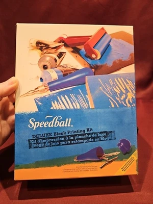 Speedball Deluxe Kit de Impresión en Bloque - Kit de Impresión de Linóleo Nueva Caja Abierta Foto 1 de 4
