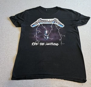 Metallica Ride The Lightning Shirt Herren Large schwarz Band T-Shirt Rock Konzert Tour - Bild 1 von 7