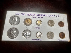 1962 U.S Coin Set Silver P/D Mint Us Coins Toned Franklin Half - Picture 1 of 8