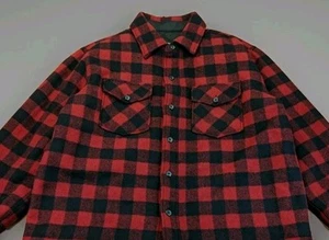 Giacca LL Bean taglia GRANDE rossa a quadri lana tartan boscaiolo cappotto pesante vintage uomo - Foto 1 di 14