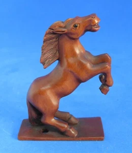 Japanischer Buchsbaum Holz Vintage Meiji Periode Orientalisch Antik Pferd Netsuke A - Bild 1 von 10