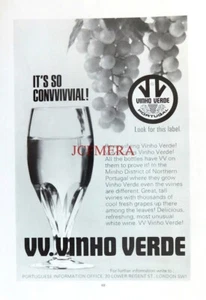 'V.V. Anuncio de vinos portugueses VINHO VERDE, impresión original 1967: 665-50 - Imagen 1 de 1