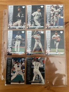 1995 Donruss Leaf Opening Day 8 Card Set - Griffey, Bonds, Ripken, Piazza NrMt+