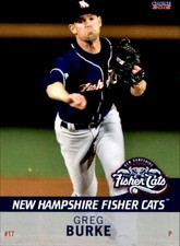2015 New Hampshire Fisher Cats Choice #6 Greg Burke Marlton New Jersey NJ Card