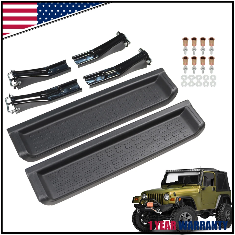 Step Nerf Bar Running Board Left+Right Side For 01-06 Jeep Wrangler TJ Unlimited - Image 1 of 4