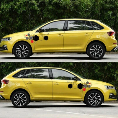 Car Honeycomb Side Stickers Graphics Vinyl Decal For Bumper Body Hood Windshield - Image 1 of 4