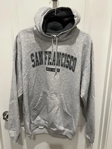 SAN FRANCISCO EST. 1850 HOODIE UNISEX DAMEN HERREN GRAU BLAU PULLOVER TIPSY USA L - Bild 1 von 4