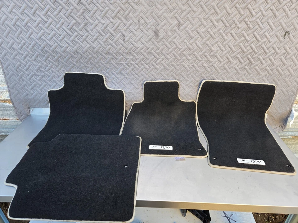 INFINITI Q70L Q70 FRONT & REAR FLOOR MATS SET OF 4 INTERIOR MATS OEM - Image 1 of 3