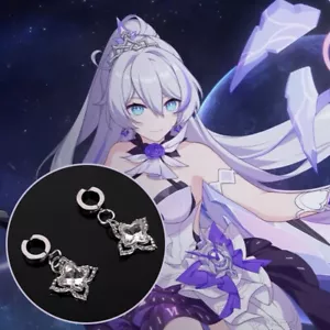 Pendiente colgante Honkai Impact 3 gotas oreja perno clip para oreja Kiana trébol de cuatro hojas - Imagen 1 de 5