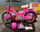 Vintage 1983 Barbie Doll Motor Bike  Pink Bicycle By Mattel Complete Set