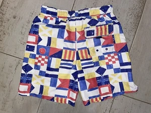 Boys Vineyard Vines Flags Shorts Bathing Suit Youth Small 8-10 EUC - Picture 1 of 4
