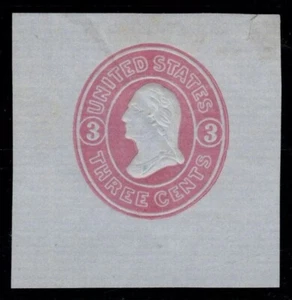 U.S. U36 3¢ Pink on Blue C/S - SCV $65 - Picture 1 of 1