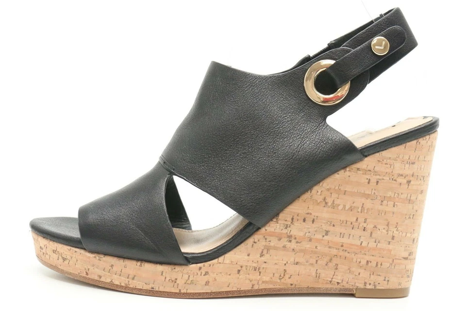 Sandalias con hebilla de tacón de cuña con plataforma negras VIA SPIGA talla 8 M EU 39 Foto 1 de 4