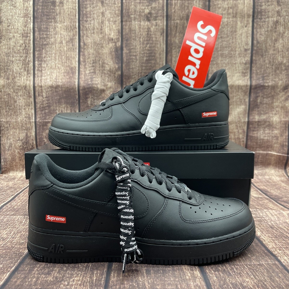 Nike Air Force 1 Low x Supreme Box Logo - Black for Sale Nike Air Force 1 Low x Supreme Box Logo - Black for Sale