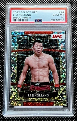 Li Jingliang RC 2022 Panini Select UFC Rookie Concourse Disco Prizm PSA 10 POP 3 - Image 1 of 2