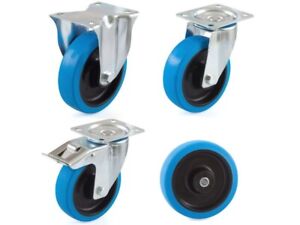 Blue Wheel Bockrolle Lenkrolle Lenkrolle mit Bremse 80 100 125 160 200 mm