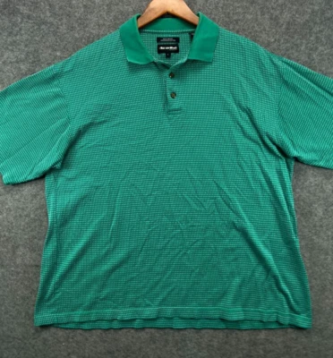 Polo Bolle Golf Para Hombres Verde Tejido Años 60 2 Capas Mercerizado Talla Grande Corto Slv Foto 1 de 4