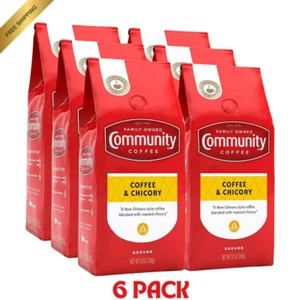 Community Coffee And Chicory Medium Dark Roast 12 Ounce Pack Of 6" - Picture 1 of 1