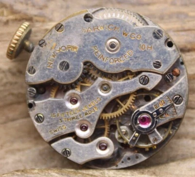 WARWICK GENEVA SWISS WATCH MOVEMENT 10H 15j 23.3mm OVERWOUND (KF) - Image 1 of 4