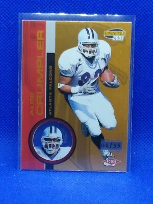 Alge Crumpler 2001 Pacific Invincible #252 Gold 4/55 Atlanta Falcons - Image 1 of 2