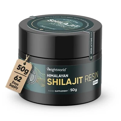WEIGHTWORLD Pure Shilajit 50g 800mg - 88% Fulvic Acid - Bone health stress relief anti aging