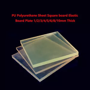 PU Polyurethane Sheet Square board Elastic Board Plate 1/2/3/4/5/6/8/10mm Thick - Picture 1 of 11