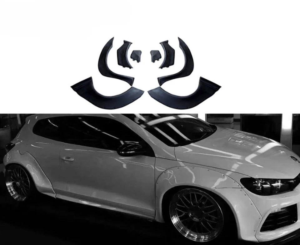 Guardabarros decoración arco rueda fibra carbono vidrio para Volkswagen Scirocco 09-14 Foto 1 de 4