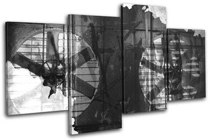 Industrial Grunge Abstract MULTI CANVAS WALL ART Picture Print - Picture 1 of 1