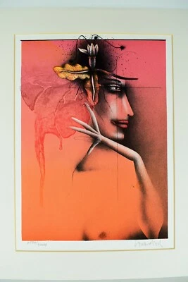 Paul WUNDERLICH Farblithografie " Tete de femme " signiert + nummeriert  - Bild 1 von 4