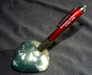 Stylo Tactile + Support à Stylo En Septaria Agate, Oregon, 300,6g 72x64x43mm - Afbeelding 1 van 6