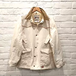 Vintage Schaefer Outfitter Western Brush Jacket Men XL Beige Canva Full Zip Snap - Picture 1 of 14