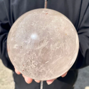 11LB Natural Blanco Cristal Transparente Cuarzo Cristal Bola Reparación- - Imagen 1 de 12