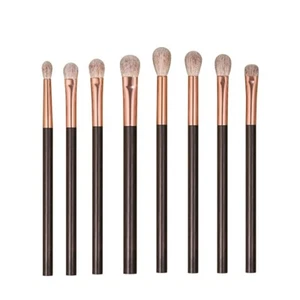 Handmade 8pcs Red Fox Goat Hair Eye Brushes Kit Ebony Handle Makeup Brushes Set - Picture 1 of 7