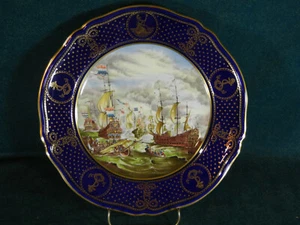Spode Cabinet Plate Maritime England Series #3 The Four Days Battle in 1666 - Picture 1 of 4