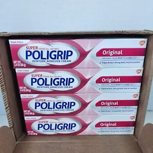Super Poligrip Crema Adesiva per Protesi Originale, Senza Zinco - Confezione da 4 2,4 once - Foto 1 di 5