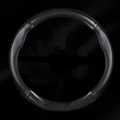 15in Car Steering Wheel Cover Fiber Stitching Leather Non-slip Accessories - Image 1 of 4